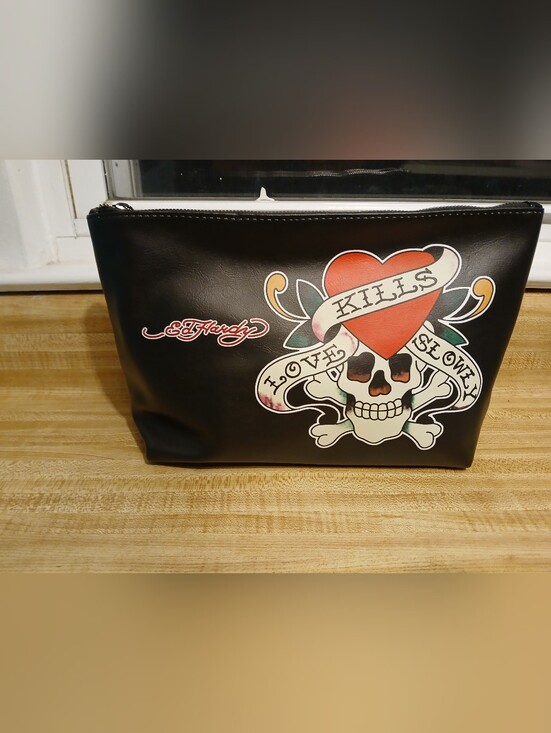 Ed Hardy Handbags - Ed Hardy NWT Skeleton Large Cosmetic Case